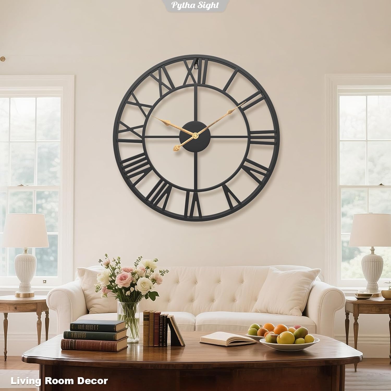 10 Cozy Living Room Decor Finds from Amazon Under $100 modern wall clock by decoor with mee