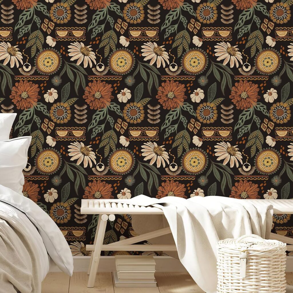 peel and stick botanical wallpaper by decoor with mee