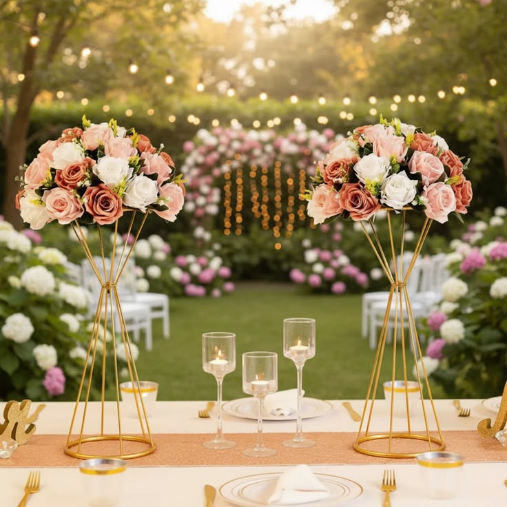 Wedding Decor Ideas That Look Luxurious on a Budget silk rose and peony bouquet sets by decoor with mee