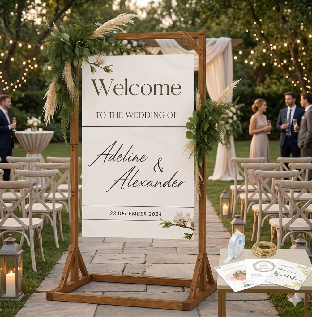 Fresh Off the Market Bridal Shower Theme: 17 Chic Decor Ideas Brides Will Love fresh off the market bridal shower welcome sign by decoorwith mee