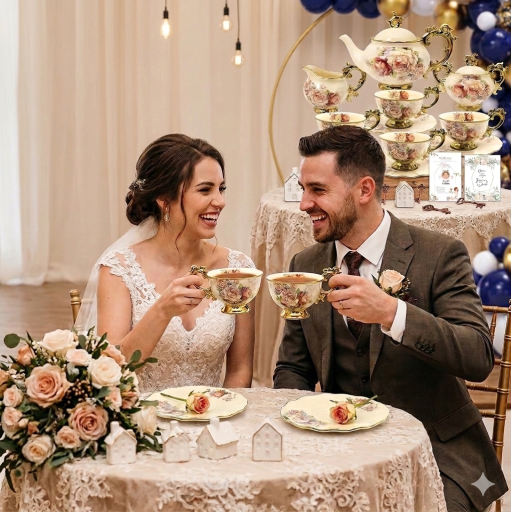Fresh Off the Market Bridal Shower Theme: 17 Chic Decor Ideas Brides Will Love vintage tea cup sets. by decoor with mee