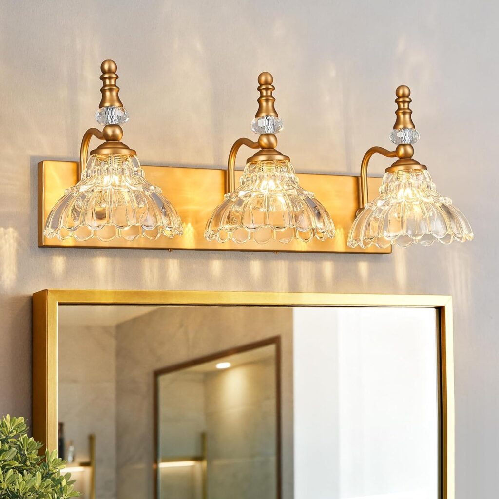 25 Dark Aesthetic Wallpaper Ideas That Make Your Home Look Instantly Expensive white vanity + brass hardware by decoor with mee