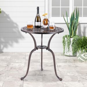 all weather aluminum bistro table for two