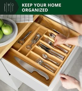 bamboo drawer organizer