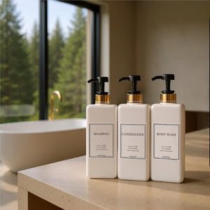 modern soap dispenser set